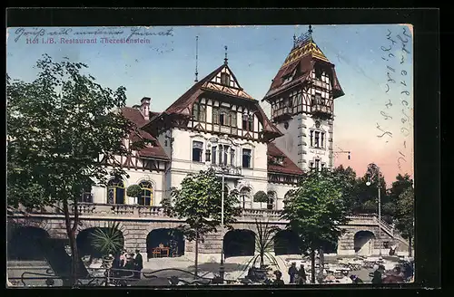 AK Hof i.B., Restaurant Theresienstein