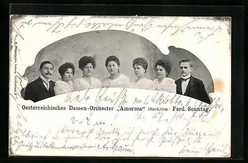 AK Oesterreichisches Damen-Orchester Amorosa, Dir. Ferd. Sonntag