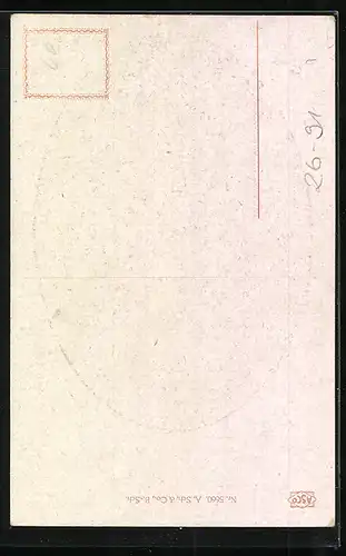 Künstler-AK Ruab Gnischaf: Im Paradies, Liebespaar