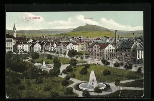 AK Tuttlingen, Park und Blick auf den Honberg