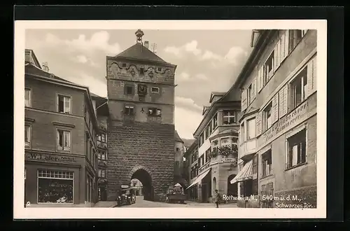 AK Rottweil, Schwarzes Tor mit Bäckerei