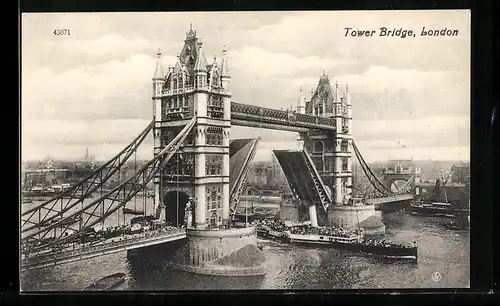 AK London, Blick auf die Tower Bridge