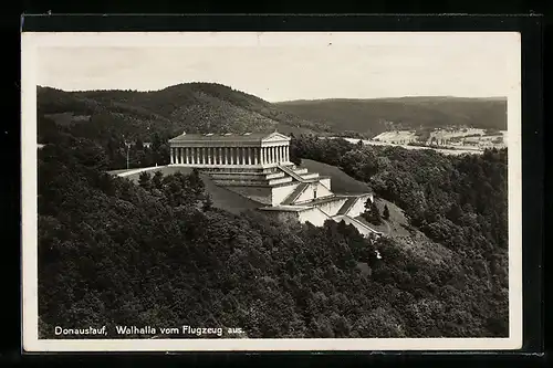 AK Donaustauf, Walhalla vom Flugzeug aus