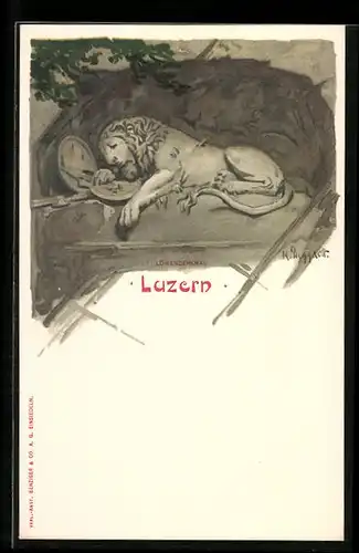 Lithographie Luzern, Löwendenkmal