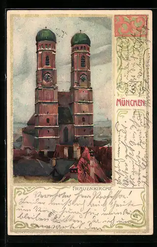 Künstler-AK München, Frauenkirche