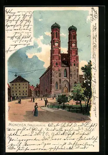 Lithographie München, Frauenkirche