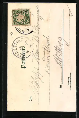 Lithographie München, Blick zur Frauenkirche