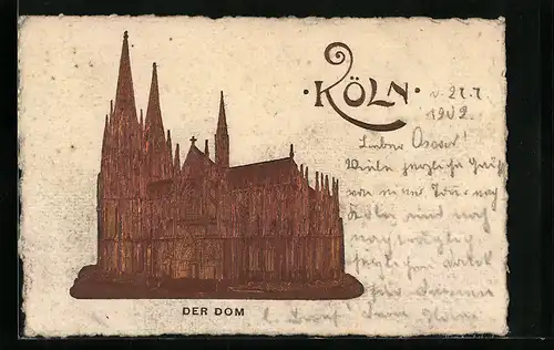 Präge-Künstler-AK Köln, Der Dom