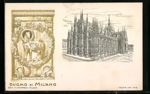 Präge-Lithographie Milano, Duomo