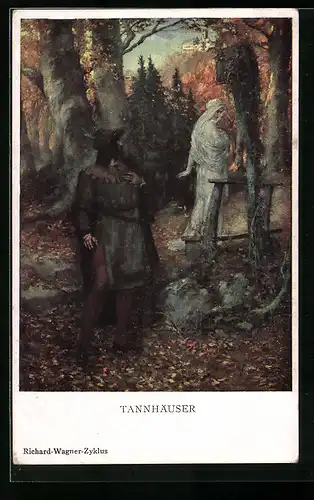 Künstler-AK M. Munk Nr. 984: Tannhäuser aus dem Richard-Wagner-Zyklus