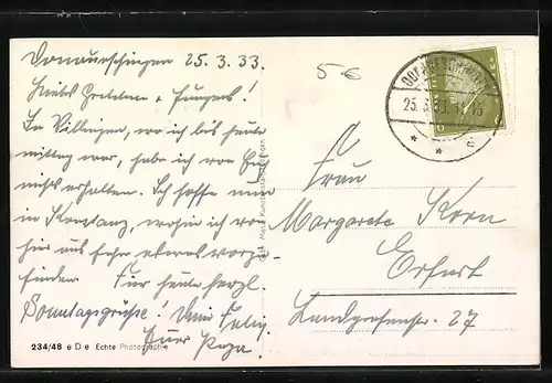 AK Donaueschingen, Ortsansicht