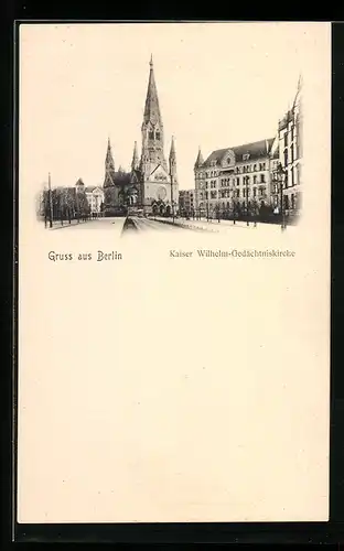 AK Berlin-Charlottenburg, Kaiser Wilhelm-Gedächtniskirche