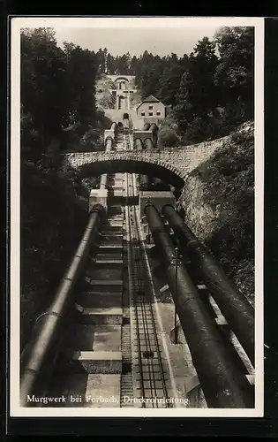 AK Forbach, Murgwerk, Blick auf die Druckrohrleitung