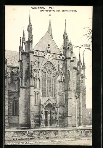 AK Wimpfen i. Tal, Hauptportal der Stiftskirche