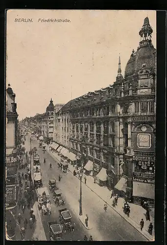 AK Berlin, Friedrichstrasse aus der Vogelschau