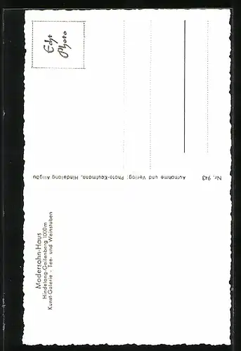 AK Hindelang-Gailenberg, Modersohn-Haus, Kunst-Galerie, Innenansicht
