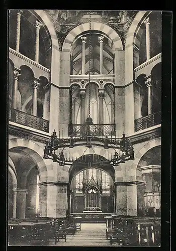 AK Aachen, Kaiser-Dom, Innenansicht