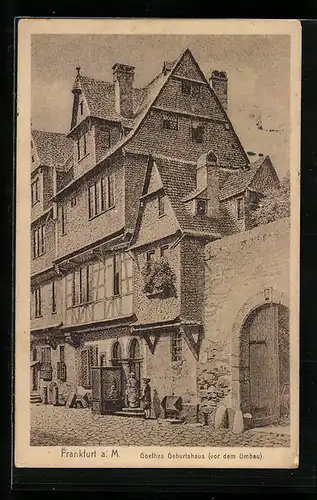 AK Alt-Frankfurt, Goethes Geburtshaus vor dem Umbau