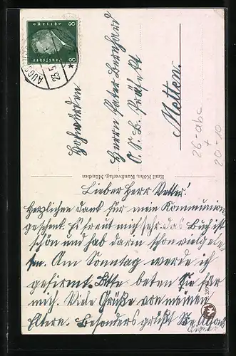 Künstler-AK sign. F. Wiesbauer: Die Ausreisser, Zwei Zwerge in den Bergen