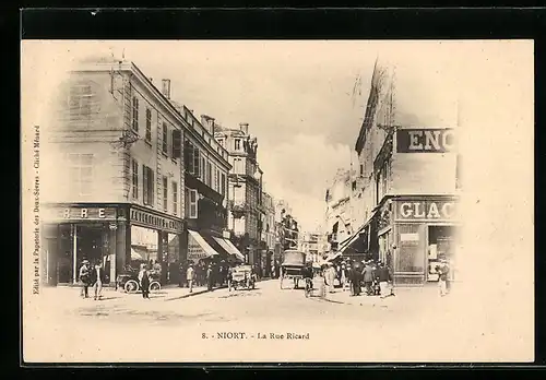 AK Niort, La Rue Ricard, Strassenpartie