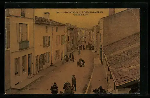 AK Frontenay-Rohan-Rohan, Grande Rue, Strassenpartie