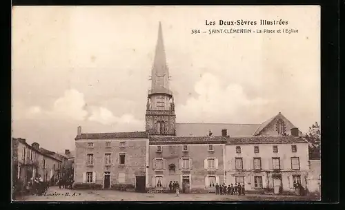 AK Saint-Clémentin, La Place et l`Eglise