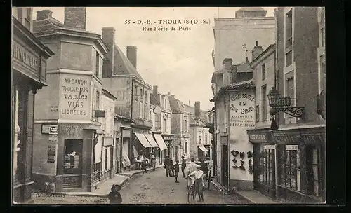 AK Thouars, Rue Porte-de-Paris, Strassenpartie