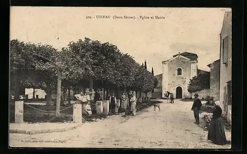 AK Usseau, Eglise et Mairie