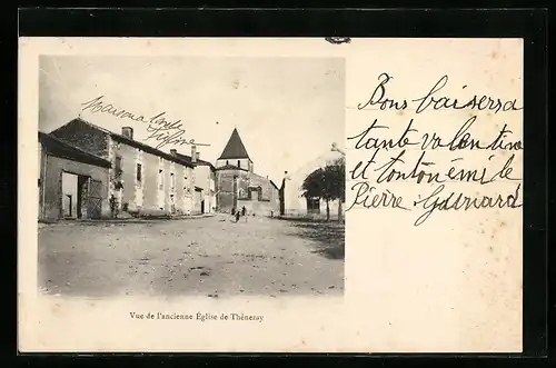 AK Thénezay, Vue de l`ancienne Église