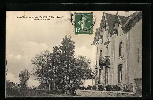 AK L`Absie, Villa Léon, Avenue de la Gare