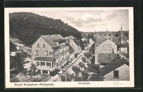 AK Bergzabern / Rheinpfalz, Kurtalstrasse aus der Vogelschau