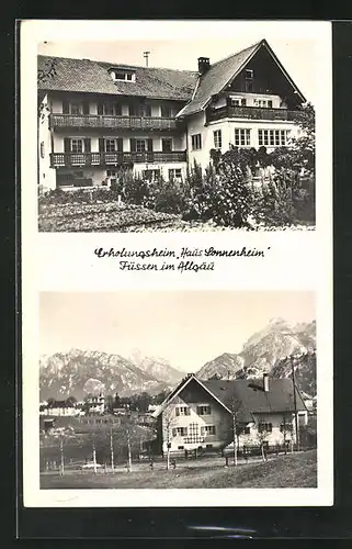 AK Füssen i. Allgäu, Hotel Haus Sonnenschein