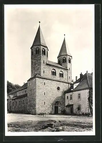 Foto-AK Deutscher Kunstverlag, Nr. 1: Bursfelde / Weser, Ehem. Benediktiner Klosterkirche, Westfront