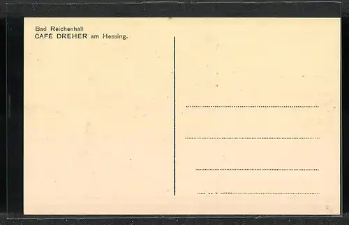 Künstler-AK Bad Reichenhall, Ansicht vom Cafe Dreher am Hessing