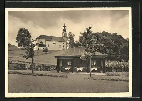 AK Ruhpolding / Obb., Spielplatz mit Salettl des St. Annahauses