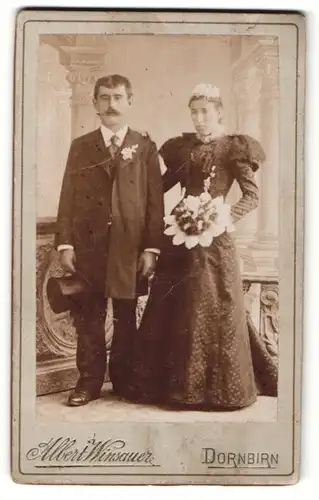 Fotografie Albert Winsauer, Dornbirn, Portrait eines Bautpaares