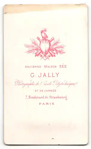 Fotografie G. Jally, Paris, Portrait stattlicher Mann mit Vollbart