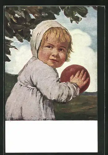 Künstler-AK G. Hirth`s Verlag, Serie VI, 3, Ludwig von Zumbusch: Kind mit dem Ball