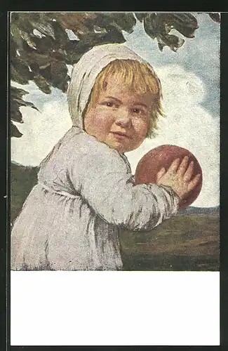 Künstler-AK G. Hirth`s Verlag, Nr. 148, Ludwig von Zumbusch: Kind mit Ball