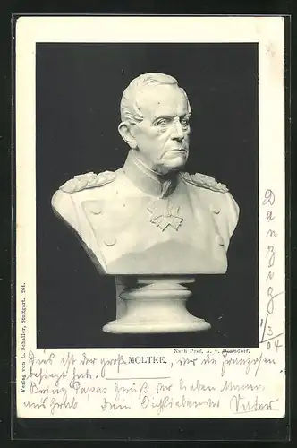 AK Büste von Helmuth von Moltke, Generalfeldmarschall