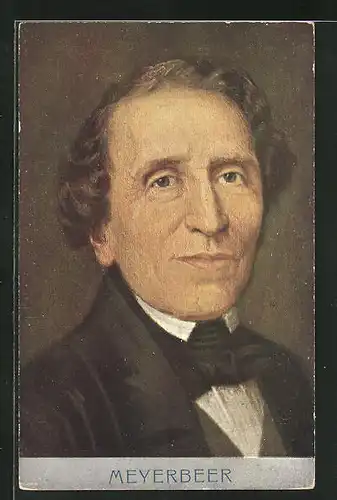 AK Portrait von Giacomo Meyerbeer, Komponist
