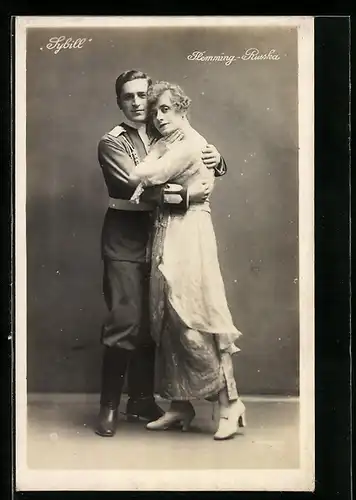 AK Operette Sybill, Schauspieler Flemming und Schauspielerin Russka
