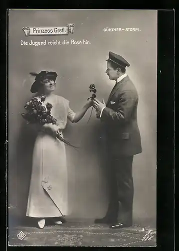 AK Operette Prinzess Gretl, Günter und Storm