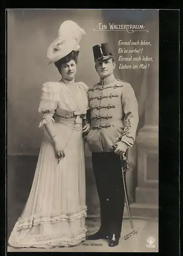 AK Operette Ein Walzertraum, Einmal noch leben..., Modl und Werner