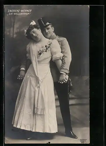 AK Operette Ein Walzertraum, Schauspielerin Zwerenz und Schauspieler Werner