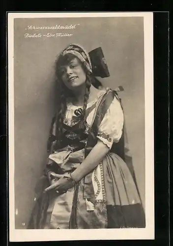 AK Operette Schwarzwaldmädel, Bärbele-Else Müller