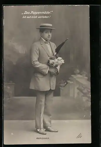 AK Das Puppenmädel, Sänger Marischka, Operette