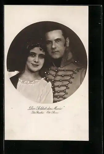 AK Schauspielerin Ida Russka und Schauspieler Otto Storm im Der Soldat der Marie