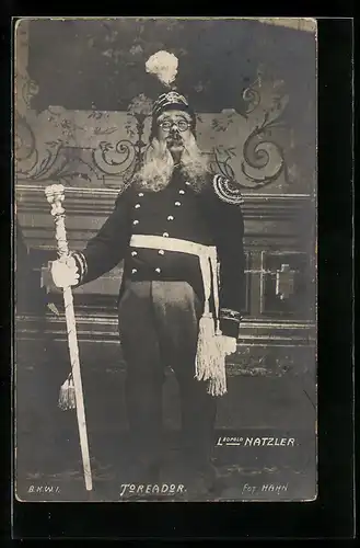 AK Operette Toreador, Leopold Natzler in einer Szene