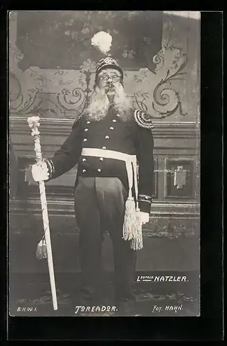 AK Operette Toreador, Leopold Natzler in einer Szene